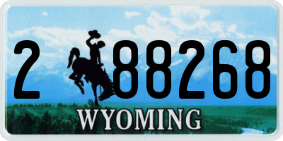 WY license plate 288268