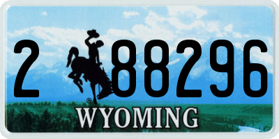 WY license plate 288296