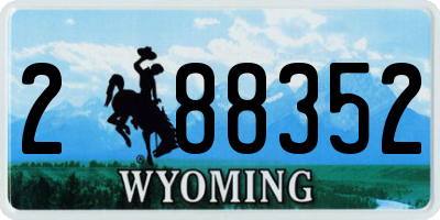 WY license plate 288352