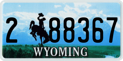 WY license plate 288367