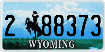WY license plate 288373