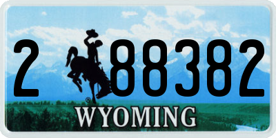 WY license plate 288382