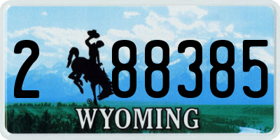 WY license plate 288385