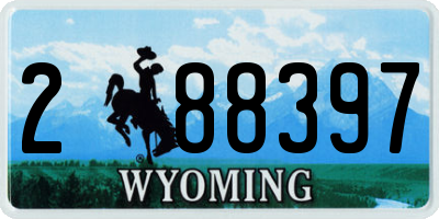 WY license plate 288397