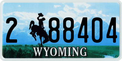 WY license plate 288404