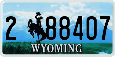 WY license plate 288407