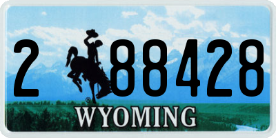 WY license plate 288428