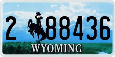 WY license plate 288436