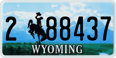 WY license plate 288437