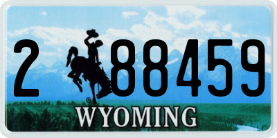 WY license plate 288459