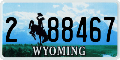 WY license plate 288467