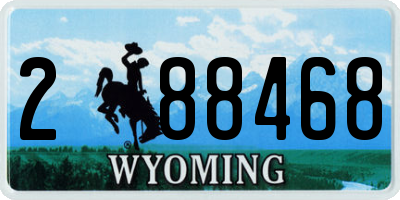 WY license plate 288468