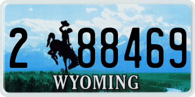 WY license plate 288469