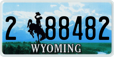 WY license plate 288482