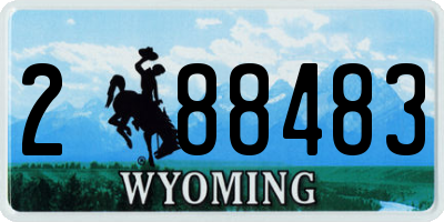 WY license plate 288483