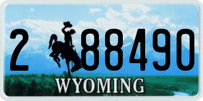 WY license plate 288490