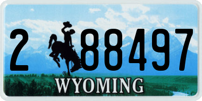 WY license plate 288497