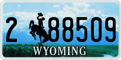 WY license plate 288509