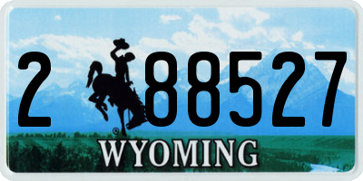 WY license plate 288527