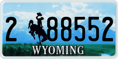 WY license plate 288552