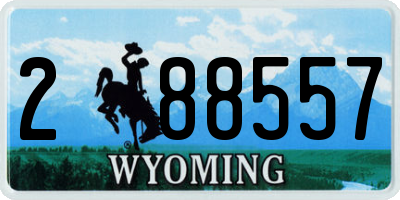 WY license plate 288557