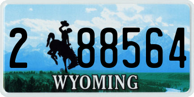 WY license plate 288564