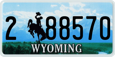 WY license plate 288570
