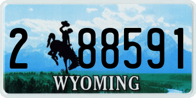 WY license plate 288591