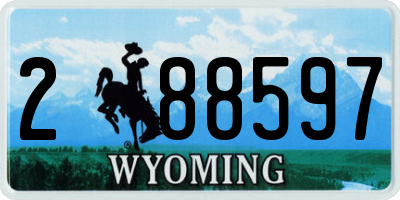 WY license plate 288597