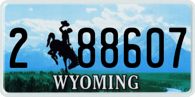 WY license plate 288607