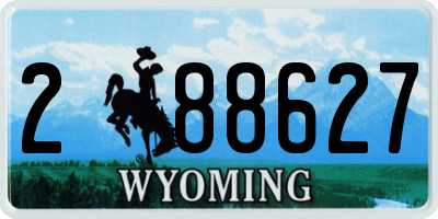 WY license plate 288627