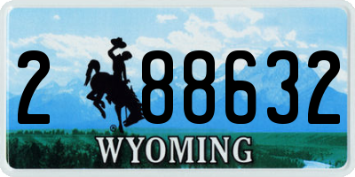 WY license plate 288632