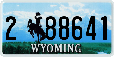 WY license plate 288641