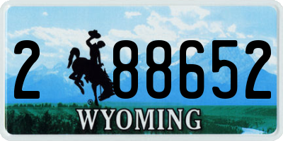 WY license plate 288652
