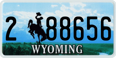 WY license plate 288656