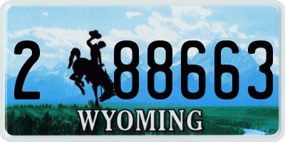 WY license plate 288663