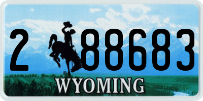 WY license plate 288683