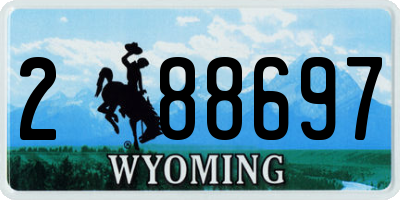WY license plate 288697