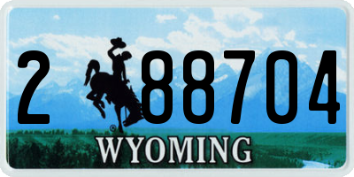WY license plate 288704