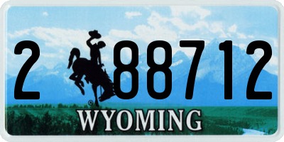 WY license plate 288712