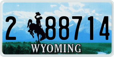 WY license plate 288714