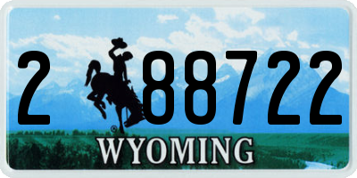 WY license plate 288722