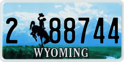 WY license plate 288744