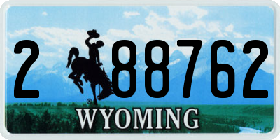 WY license plate 288762
