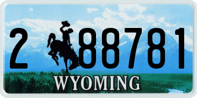 WY license plate 288781