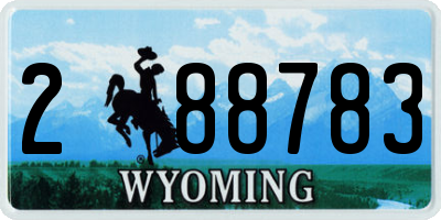WY license plate 288783