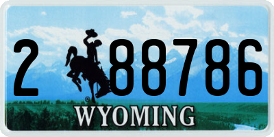 WY license plate 288786