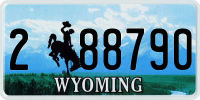 WY license plate 288790