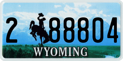 WY license plate 288804