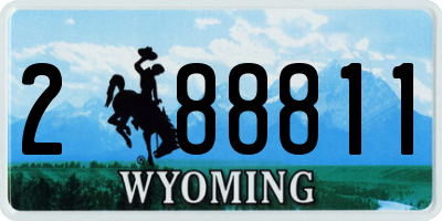 WY license plate 288811